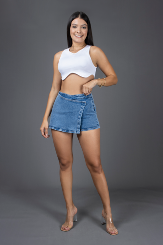 SHORT FALDA AZUL 